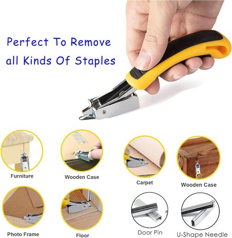4Pcs Upholstery Staple Remover Nail Puller Nail Remover Tool Set with End Cutting Pliers Tack Puller Staple Puller Tool for Carpet Furniture Wooden Photo Frame Floor,Zipper Package in Kuwait
