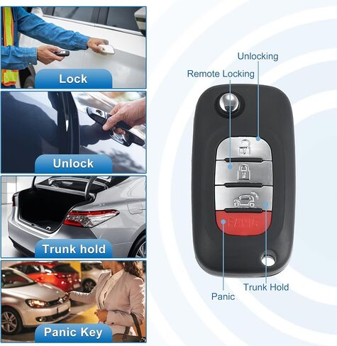 X AutoHaux CWTWB1G767 4 BUNTUR FLIP CAR بدون مفتاح التحكم عن بعد مفتاح التحكم عن بُعد FOB FOB SMART FOB SMART FORFOUR 2015-2017 FORTWO 2015-2017 433MHZ Chip 4A 2PC in Saudi Arabia