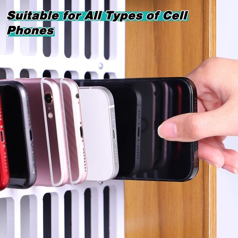 Cell Phone Holder Classroom, 31 Slots, Wooden, Cell Phone Lock Box Pocket Chart with Handle and Security Lock for Storage and Organizer for Teacher, School (Black) in Saudi Arabia