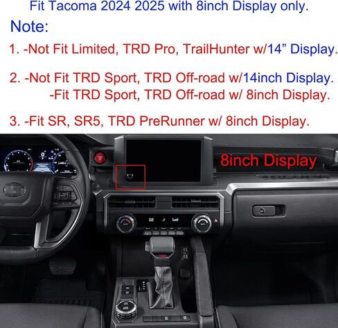 ل Toyota Tacoma 2024 2025 لـ 4Runner 2025 مع 4 "مفاتيح العرض الملحقات الداخلية ، غطاء مفتاح AC Comple in Kuwait