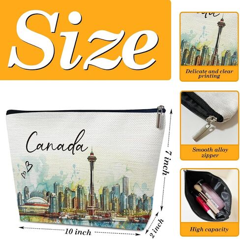 Spain Travelling Gift Makeup Bag, City Travel Cosmetic Bag for Purse, Watercolor Makeup Bags, Spain Souvenir, Trip Favors for Traveller Lovers, City Themed Organizer in Saudi Arabia
