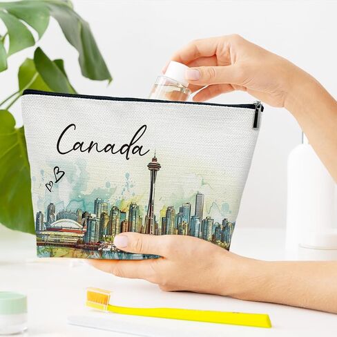 Spain Travelling Gift Makeup Bag, City Travel Cosmetic Bag for Purse, Watercolor Makeup Bags, Spain Souvenir, Trip Favors for Traveller Lovers, City Themed Organizer in Saudi Arabia