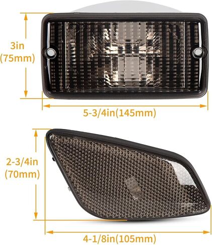 HECASA Smoke Lens Bumper Signal + Side Marker Lights Compatible with 1997-2006 Jeep Wrangler TJ 55155629AC 55155628AC Pack of 4 in Saudi Arabia