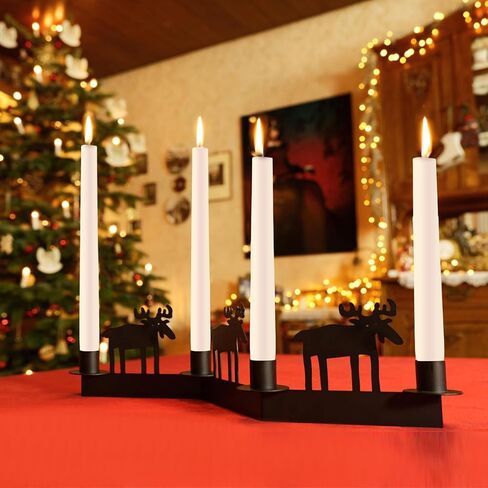12 Pack Ivory Taper Candles - Taper Candles 10 Inch Dripless, Smokeless & Unscented - 8 Hours Long Burning - Hand Poured Tall Candlesticks - Ideal for Wedding, Party, and Home Décor in Saudi Arabia
