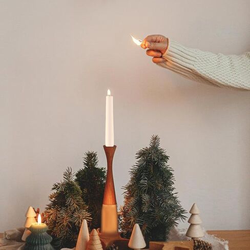 12 Pack Ivory Taper Candles - Taper Candles 10 Inch Dripless, Smokeless & Unscented - 8 Hours Long Burning - Hand Poured Tall Candlesticks - Ideal for Wedding, Party, and Home Décor in Saudi Arabia