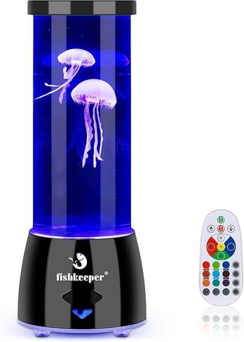 Jellyfish Lamp with 12 Color Changing and Remote Control,Jellyfish Aquarium Tank Night Light for Home Office Decor Gifts Mood Night Light Gift with USB for Kids Women Teens Adult（Fish） in Saudi Arabia
