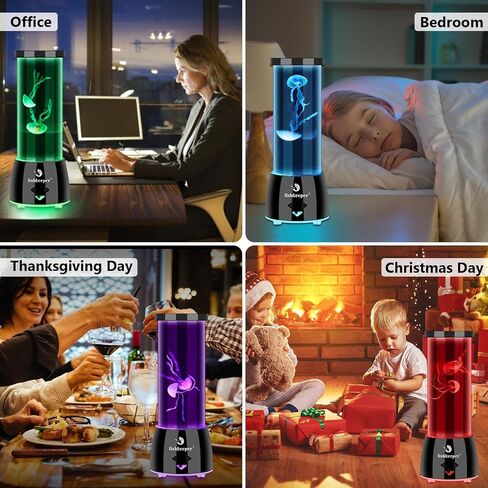 Jellyfish Lamp with 12 Color Changing and Remote Control,Jellyfish Aquarium Tank Night Light for Home Office Decor Gifts Mood Night Light Gift with USB for Kids Women Teens Adult（Fish） in Saudi Arabia