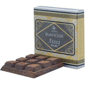 Ateeq Bakhoor Incense - Best Arabian Amber Oud Use on Charcoal and Electric Incense Burner (100gm) in Saudi Arabia