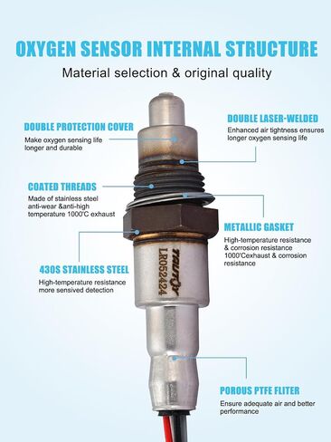 234-4791 LR052424 O2 Oxygen Sensor Downstream 1PCS 2013-2021 for Land Rover Discovery LR4 Range Rover, for Jaguar F-Type XE XFR XJ XF XJR in Saudi Arabia