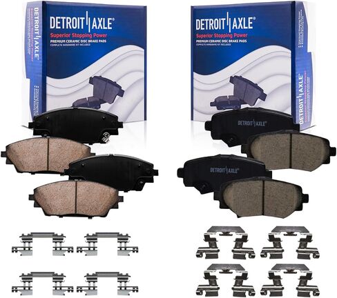 Detroit Axle - Brake Pads for 2014 2015 2016 2017 2018 Mazda 3 Sport, Front and Rear Ceramic Brake Pads Replacement in Saudi Arabia