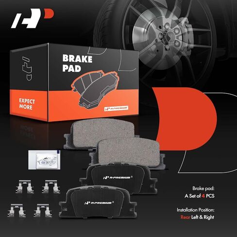 مجموعة فرامل القرص الخزفية الخلفية A-Premium مجموعة متوافقة مع Toyota Camry 2002-2006 ، Highlander 2001-2003 و Lexus ES300 2002-2003 ، ES330 2004-2006 4-PC Set in Saudi Arabia
