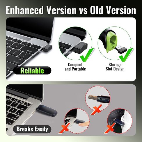 Tera Barcode Scanner Wireless Versatile 2-in-1 (2.4Ghz Wireless+USB 2.0 Wired) with Battery Level Indicator 328 Feet Transmission Distance Rechargeable 1D Laser Bar Code Reader Handheld 5100E Green in Kuwait