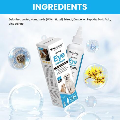 Eye Drops for Dog & Cat 150ml/5 fl.oz Eye Cleaner Drops Deeply Clean Foreign Particles, Reduces Dryness and Tears Eye Drops in Kuwait