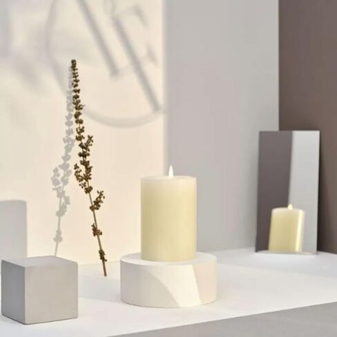 Pillar Candle - Made in Tunisia, Taupe Color, +/- 50-Hour Burn Time - 2.76 x ‎3.94 inches in Saudi Arabia