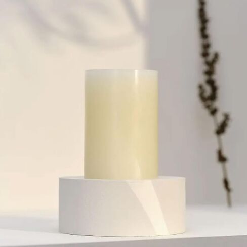 Pillar Candle - Made in Tunisia, Taupe Color, +/- 50-Hour Burn Time - 2.76 x ‎3.94 inches in Saudi Arabia