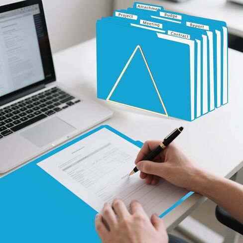 File Folder, HERKKA 120 Pack 1/3 Cut Tab File Folders, Colored File Folders Great for Organizing and Filing, Letter Size, Assorted 6 Colors in Saudi Arabia