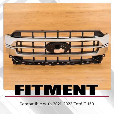 HECASA Front Grille Compatible with 2021-2023 Ford F-150 Replacement for ML348200GE Sport Lariat Grill Painted Black in Saudi Arabia