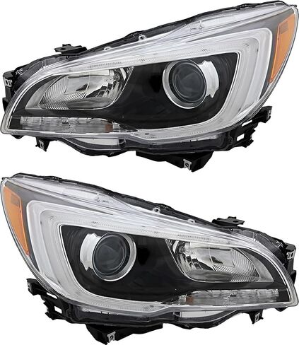 لـ Subaru Legacy/Outback المصباح الأمامي 2015 2015 2017 Halogen Black Trim Driver Side Left Side in Kuwait