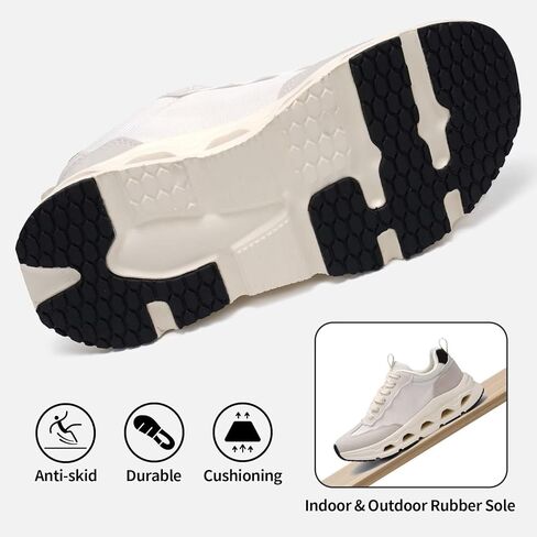 Women's Breathable Running Shoes, Shock-Absorbing Anti-Slip Lace-Up for Sports in Kuwait