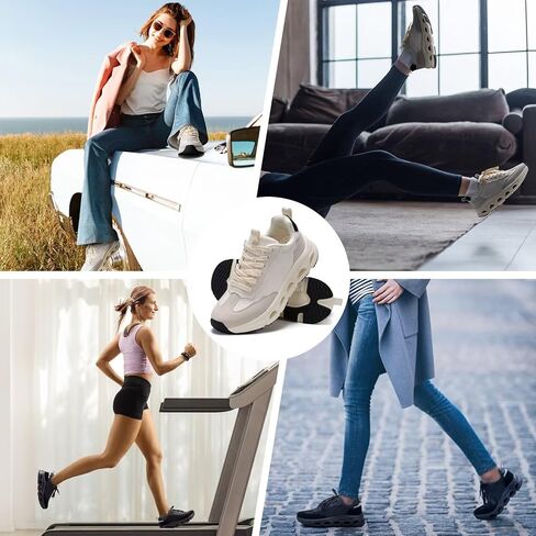 Women's Breathable Running Shoes, Shock-Absorbing Anti-Slip Lace-Up for Sports in Kuwait