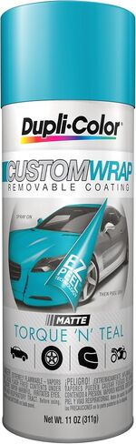 Dupli-Color ECWRC8057 Custom Wrap Matte Removable Automotive Paint – Torque N Teal Spray Paint - 11 oz. Aerosol Can in Saudi Arabia