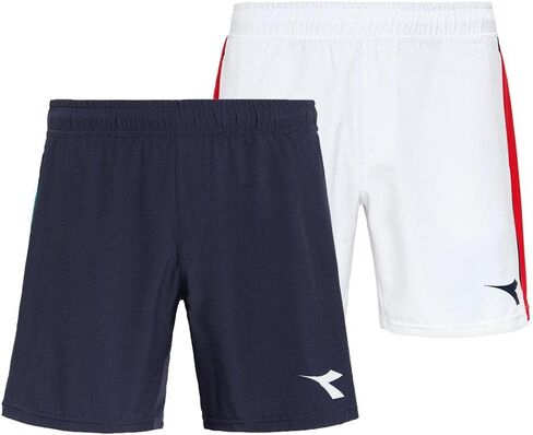 Diadora Mens Bermuda Icon Shorts Tennis Athletic Bottoms Casual Drawstring - White in Saudi Arabia