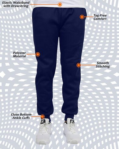 Galaxy by Harvic Men's Slim Fit Fleece Joggers مع جيوب جانبية in Kuwait