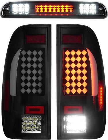 LED LED Tail Light + 3rd Light Light Kit For For Ford F-250 F-350 F450 F550 Super Duty 1999-2007 ، Wanillights and High Mount Stop Light ، Smoke Lens 3PSC in Saudi Arabia