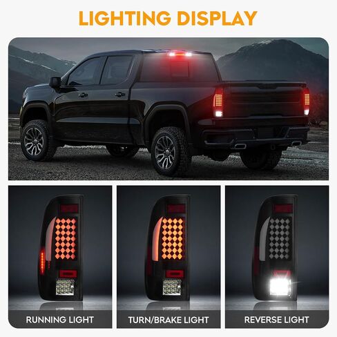 LED LED Tail Light + 3rd Light Light Kit For For Ford F-250 F-350 F450 F550 Super Duty 1999-2007 ، Wanillights and High Mount Stop Light ، Smoke Lens 3PSC in Saudi Arabia