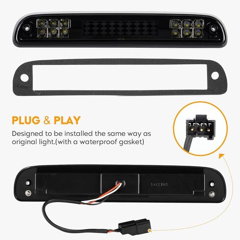 LED LED Tail Light + 3rd Light Light Kit For For Ford F-250 F-350 F450 F550 Super Duty 1999-2007 ، Wanillights and High Mount Stop Light ، Smoke Lens 3PSC in Saudi Arabia