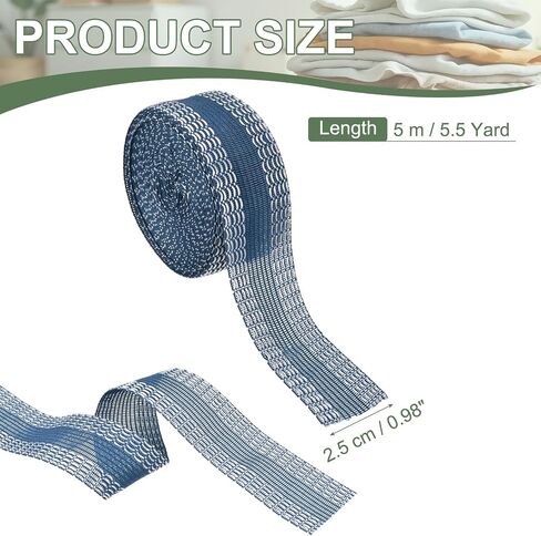 Iron-on Instant Hem Tape, 6 Yard No Sew Hemming Tape for Pants Washable Hem Adhesive Fabric Strips 1 Inch Fit for Clothes Curtain Pant Mouth - (3 Pack, Black/White/Blue) in Kuwait