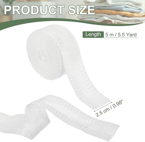 Iron-on Instant Hem Tape, 6 Yard No Sew Hemming Tape for Pants Washable Hem Adhesive Fabric Strips 1 Inch Fit for Clothes Curtain Pant Mouth - (3 Pack, Black/White/Blue) in Kuwait