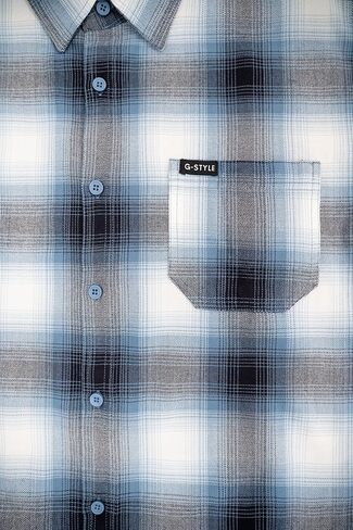 G-Style USA Western Casual Plaid Button Up Shirt in Kuwait