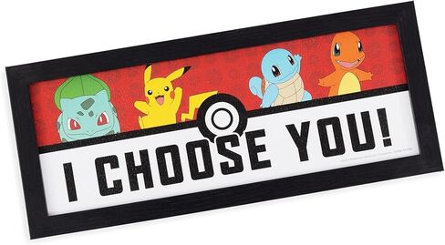Pokemon "I Choose You" 12 x 5 Inch Framed MDF Wall Art in Saudi Arabia