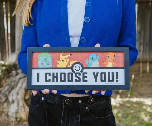 Pokemon "I Choose You" 12 x 5 Inch Framed MDF Wall Art in Saudi Arabia