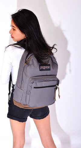 JanSport Right Pack Backpack - Durable Daypack with Padded 15" Laptop Sleeve, Spacious Main Compartment & Integrated Water Bottle Pocket - Mauve Haze in Kuwait