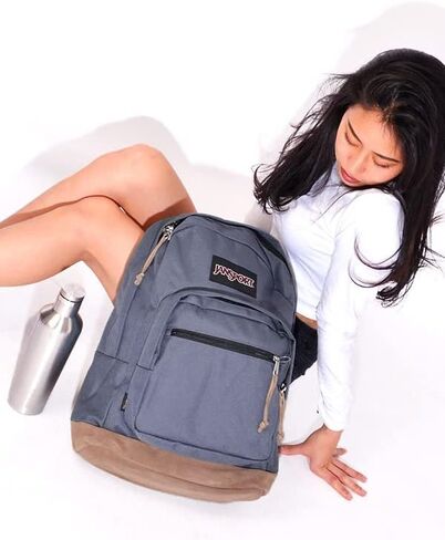 JanSport Right Pack Backpack - Durable Daypack with Padded 15" Laptop Sleeve, Spacious Main Compartment & Integrated Water Bottle Pocket - Mauve Haze in Kuwait