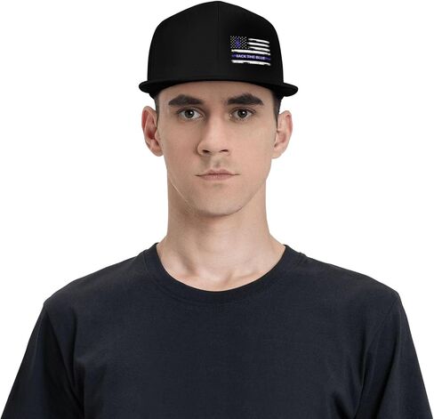 Back The Blue Ribbon USA Flag Colorectal Cancer Awareness Classic Adjustable Baseball Cap for Men Women Outdoor Sports Travel Trucker Hats in Saudi Arabia