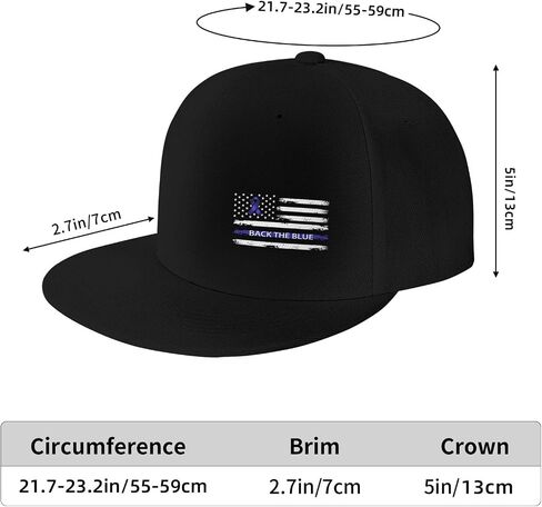 Back The Blue Ribbon USA Flag Colorectal Cancer Awareness Classic Adjustable Baseball Cap for Men Women Outdoor Sports Travel Trucker Hats in Saudi Arabia