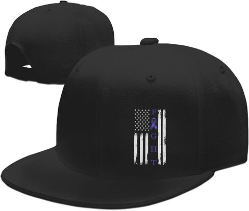 Fight Colorectal Cancer Survivor America Flag Classic Adjustable Baseball Cap for Men Women Outdoor Sports Travel Trucker Hats Black in Saudi Arabia