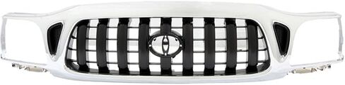 For 2001 2002 2003 2004 Toyota Tacoma Grille Grill Assembly Chrome Shell with Painted Dark Gray Insert in Saudi Arabia