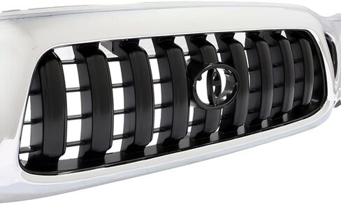 For 2001 2002 2003 2004 Toyota Tacoma Grille Grill Assembly Chrome Shell with Painted Dark Gray Insert in Saudi Arabia