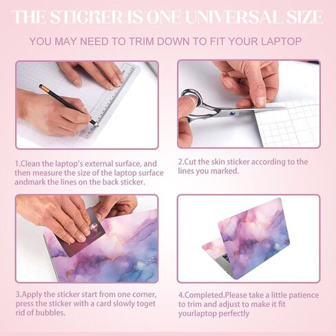 SUPERDANT Laptop Notebook Skin Sticker Laptops Cover Decals Notebook PC Computer Art Protector Universal Waterproof Reusable Vinyl Personalized Notebooks Art Decal Fits 12-15.6 inch Abstract Flowers in Saudi Arabia