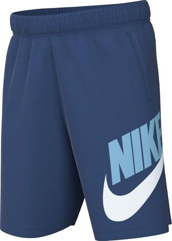 Nike Sportswear Club Fleece Big Kids' French Terry Shorts (Court Blue/White/Aquarius Blue, FD2997-476) Size Small in Saudi Arabia