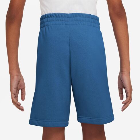 Nike Sportswear Club Fleece Big Kids' French Terry Shorts (Court Blue/White/Aquarius Blue, FD2997-476) Size Small in Saudi Arabia