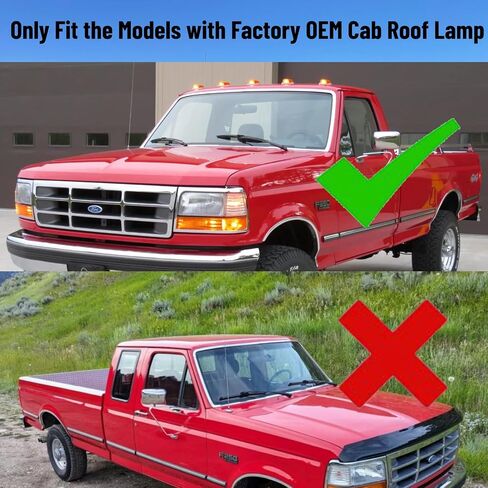 LED LED LED أعلى مصابيح سقف الكابينة الاستبدال لـ F150 F250 F350 1984-1997 ، F250 HD 1997 ، F Super Du-Ty 1988-1997 ، مصباح خلفي أبيض ، استبدل OE EOTZ15442E ، F3HZ15442B (Clear Len White Lights) in Kuwait