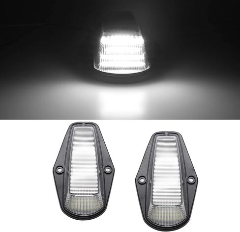 LED LED LED أعلى مصابيح سقف الكابينة الاستبدال لـ F150 F250 F350 1984-1997 ، F250 HD 1997 ، F Super Du-Ty 1988-1997 ، مصباح خلفي أبيض ، استبدل OE EOTZ15442E ، F3HZ15442B (Clear Len White Lights) in Kuwait