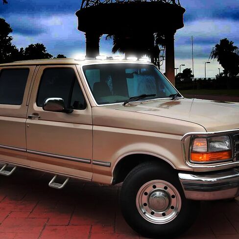 LED LED LED أعلى مصابيح سقف الكابينة الاستبدال لـ F150 F250 F350 1984-1997 ، F250 HD 1997 ، F Super Du-Ty 1988-1997 ، مصباح خلفي أبيض ، استبدل OE EOTZ15442E ، F3HZ15442B (Clear Len White Lights) in Kuwait