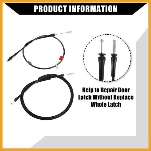 NO. 6C3Z-28264A01-A Car Door Latch Release Cable Extended Cab for Ford F250 F350 F450 F550 / Rear Door Upper Lower Left Right Door Latch Lock Cable / 1 Set/Black Replacement in Saudi Arabia