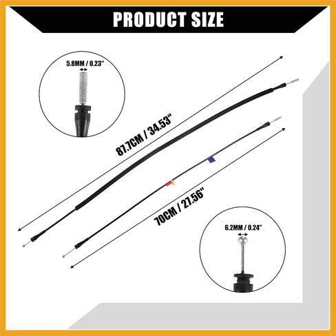 NO. 6C3Z-28264A01-A Car Door Latch Release Cable Extended Cab for Ford F250 F350 F450 F550 / Rear Door Upper Lower Left Right Door Latch Lock Cable / 1 Set/Black Replacement in Saudi Arabia